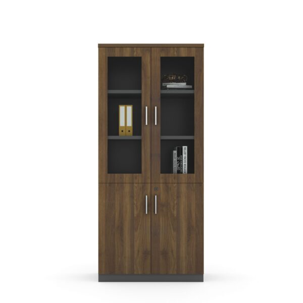 2-Door executive wooden office cabinet, wooden cabinet, office cabinet with glass doors, filing cabinet