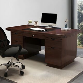 1.4m executive office desk, executive desk, office desk, mahogany office desk, office desk with drawers