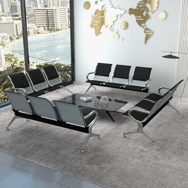 3-link padded waiting bench