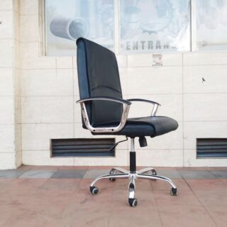High back leather office seat