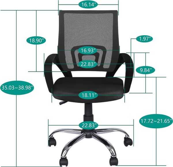 Clerical home office chair, Black mesh office chair, office furniture, comfortable office chair, stylish office chair, ergonomic office chair, adjustable office chair, breathable office chair, durable office chair