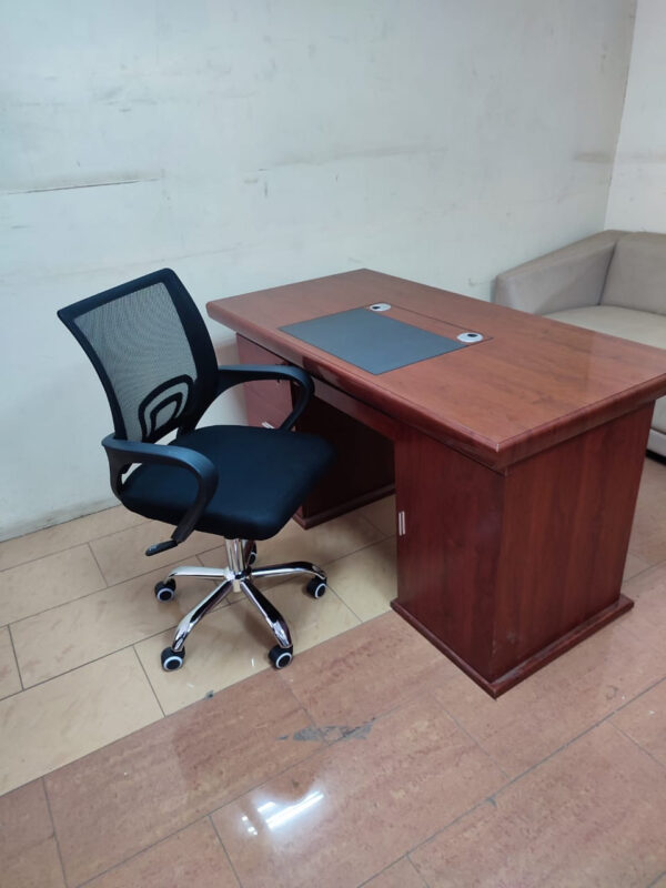 Commercial Dark Red Wood Office Desk, 1.4 meters executive desk, 1400mm executive desk