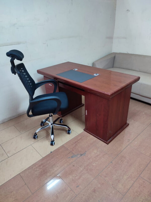 Commercial Dark Red Wood Office Desk, 1.4 meters executive desk, 1400mm executive desk