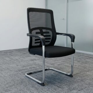 Ergonomic Mesh Visitor Chair with padded seat and cantilever base