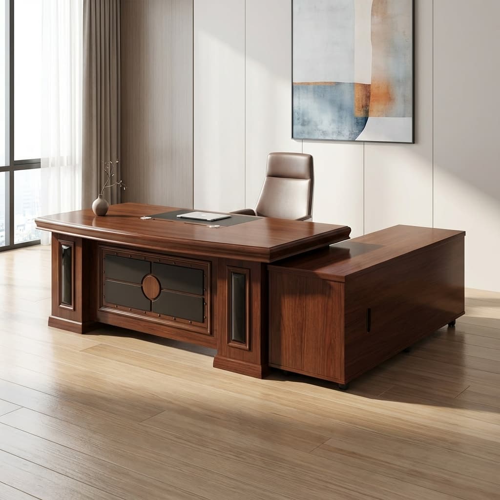 1.8 Meters Executive Office Desk with side storage and drawers