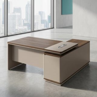 Kobe 1.4 Meters Executive Office Table with integrated storage