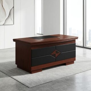 1400mm Executive Office Desk with drawers and cabinet