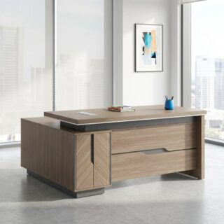 1600mm Executive Boss Office Desk with integrated side storage