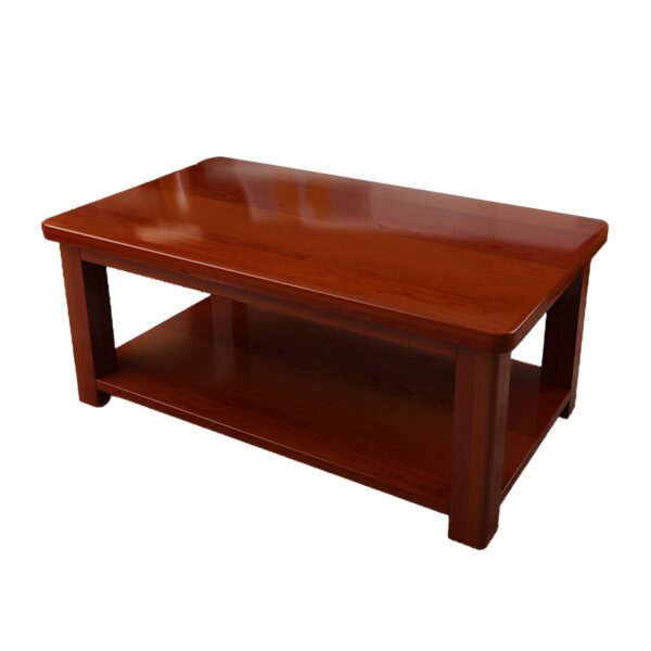 Modern Solid Wood Double-Layer Coffee Table, coffee table, office coffee table, mahogany coffee table