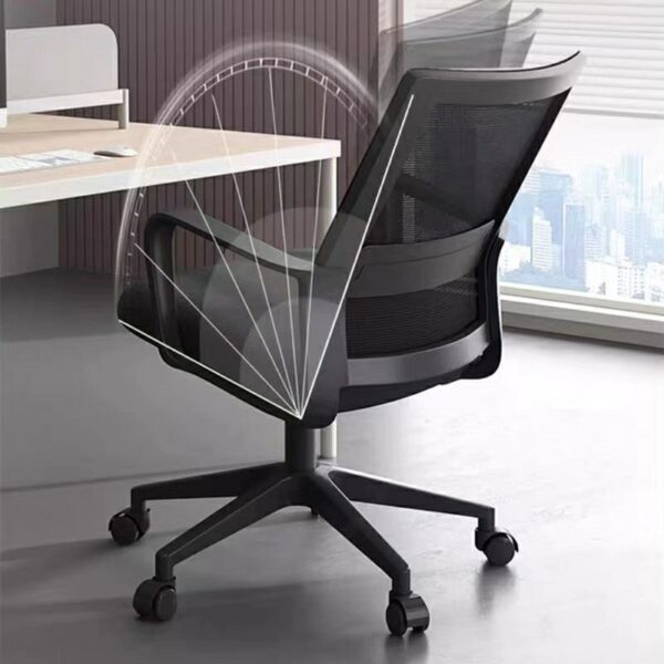 Mid Back Fabric Office Workstation Chair, High Quality Mesh Staff Office Chair, Clerical home office chair, Black mesh office chair, office furniture, comfortable office chair, stylish office chair, ergonomic office chair, adjustable office chair, breathable office chair, durable office chair