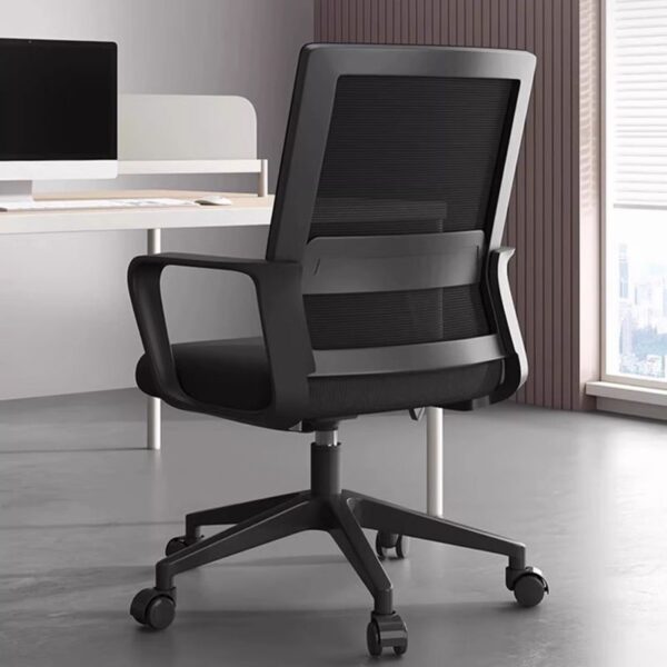 Mid Back Fabric Office Workstation Chair, High Quality Mesh Staff Office Chair, Clerical home office chair, Black mesh office chair, office furniture, comfortable office chair, stylish office chair, ergonomic office chair, adjustable office chair, breathable office chair, durable office chair