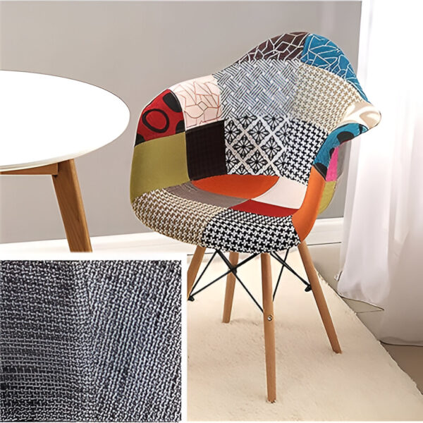 Modern Colorful Eames Fabric Casual Chair, Modern Style Upholstered Side Fabric Chair, padded Eames seat, dining chairs, Eames seat, home chairs