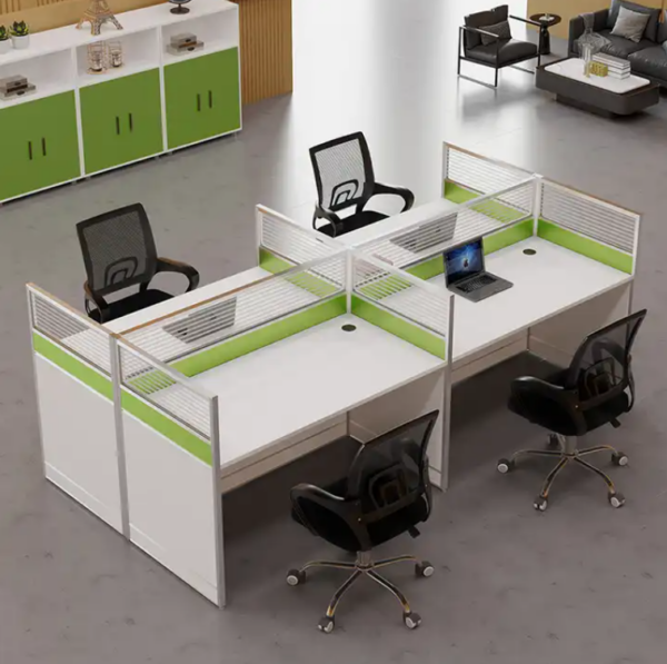 4 way workstation for office, Rectangular 4 Person Partition Desk, 4 way workstation in kenya, 4 way workstation LY-355 SM\, home office 4 way workstation, Multi-Functional Office Workstation, wooden 4 way workstation