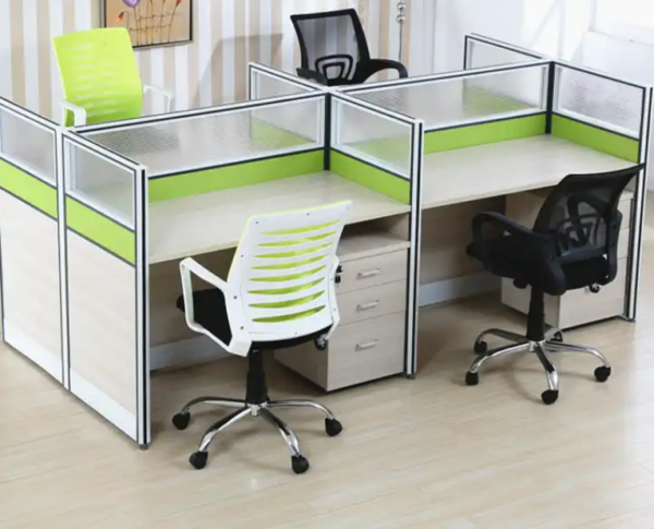 4 way workstation for office, Rectangular 4 Person Partition Desk, 4 way workstation in kenya, 4 way workstation LY-355 SM\, home office 4 way workstation, Multi-Functional Office Workstation, wooden 4 way workstation