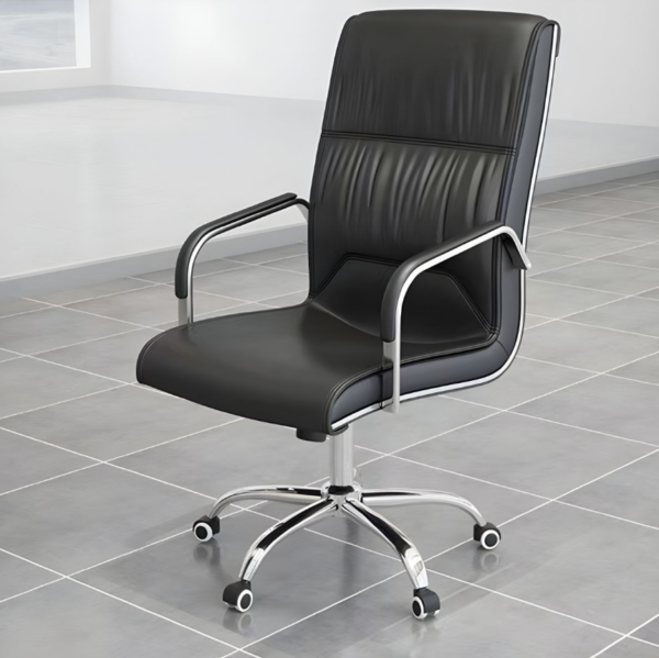 Ergonomic Leather Executive Chair, office chairs, leather office seat, office furniture, black leather office chair