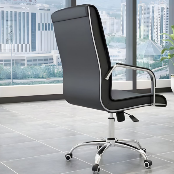 Ergonomic Leather Executive Chair, office chairs, leather office seat, office furniture, black leather office chair