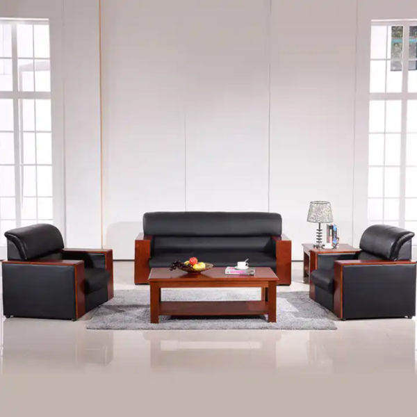5 Seater Office Sofa Set in leather, office sofa, 5-seater office sofa, PU leather sofa, 5-Seater Executive Office Sofa
