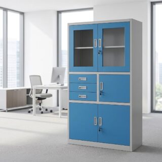 2-door safe office filing cabinet with lockable storage