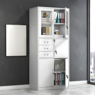 Steel Filing Cabinet with Safe, cabinet with safe, 2-door filing cabinet, metallic cabinet