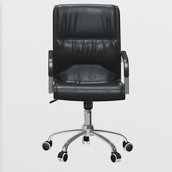 Black Leather Swivel Office Chair