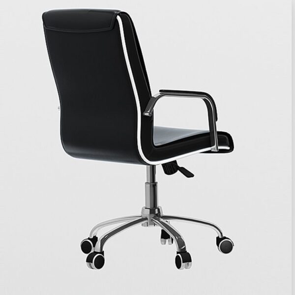 Black Leather Swivel Office Chair