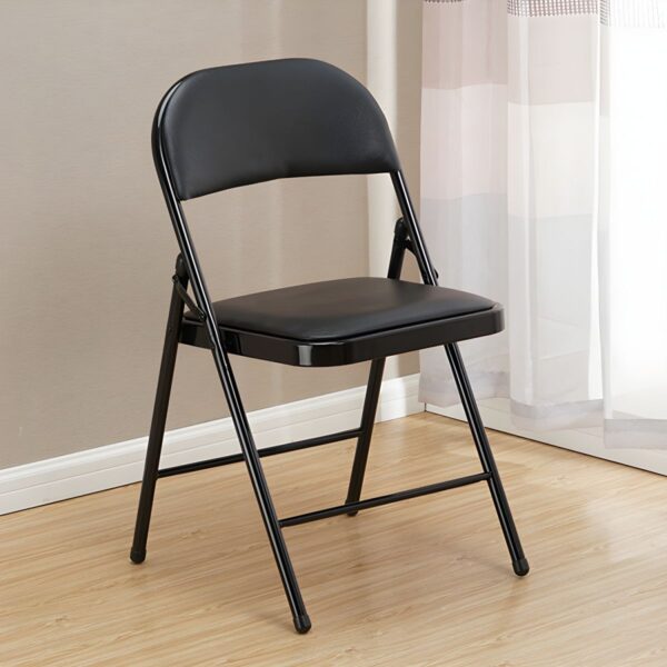 Steel Frame Foldable Conference Chair, foldable chair, folding leather seat