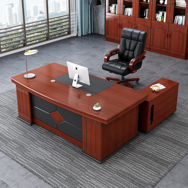 1800MM Light Walnut Veneer Executive Desk, 1800MM Curved Light Walnut Veneer Executive Office Desk,1.8METERS OFFICE DESK