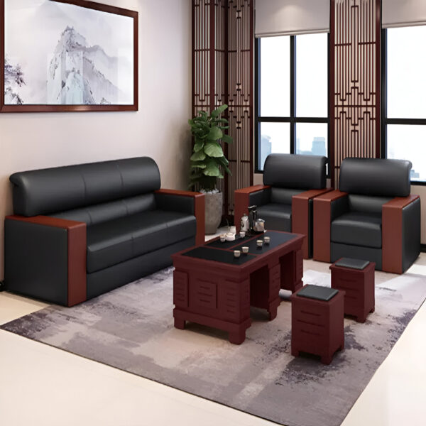 5-Seater PU Leather Sofa, office sofa