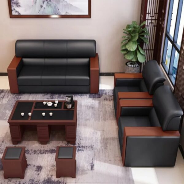 5-Seater PU Leather Sofa, office sofa