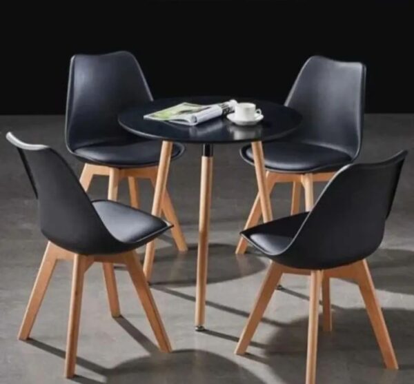 Modern Simple Solid Wood Plastic Cafe Chairs