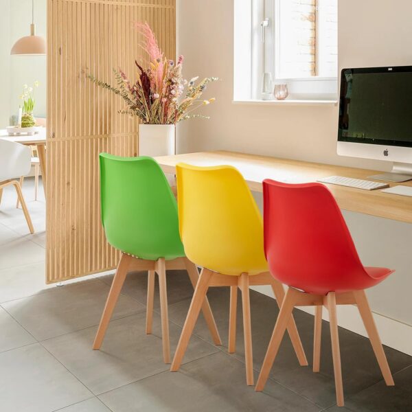 Modern Simple Solid Wood Plastic Cafe Chairs