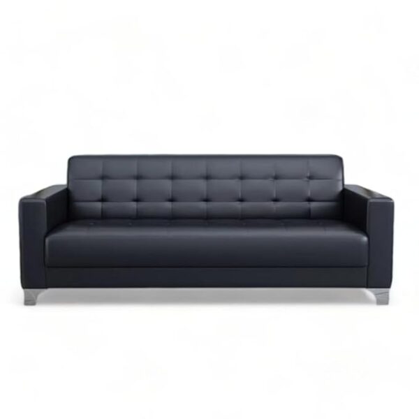 Modern Leather Sofa Set with Stainless Steel Foots