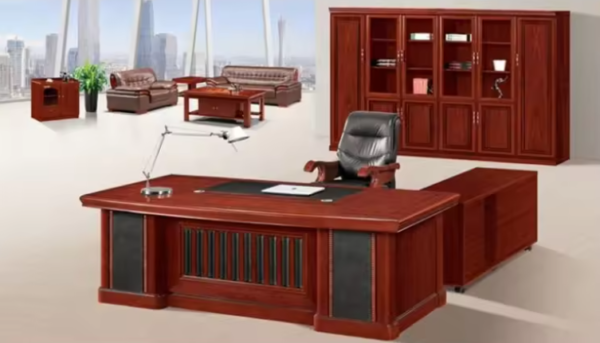 1600mm Mahogany Executive Office Desk