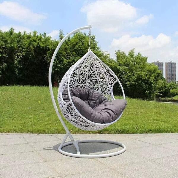 Cushioned Rattan Hammock Swing