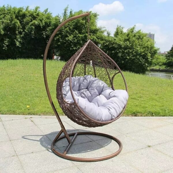 Cushioned Rattan Hammock Swing