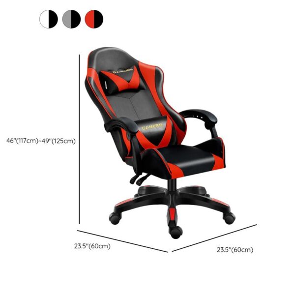 Ergonomic Gaming Chair with Retractable Footrest