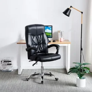 Ergonomic Leather Reclining Office Chair