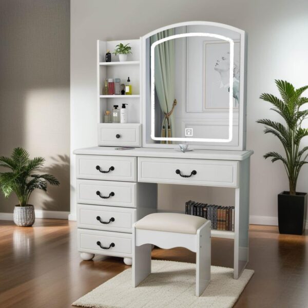 Makeup Vanity with Mirror and Lights