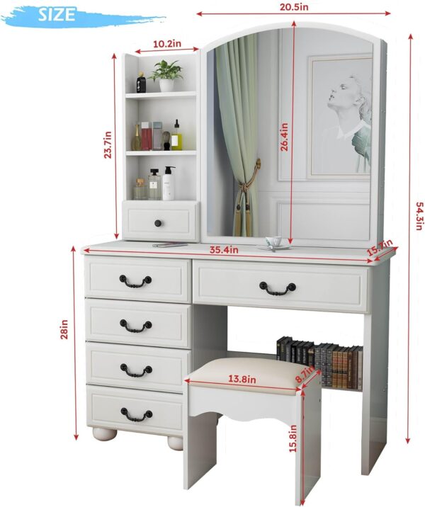 Makeup Vanity with Mirror and Lights