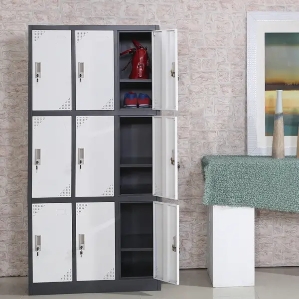 Metallic 9 Door Locker Cabinet