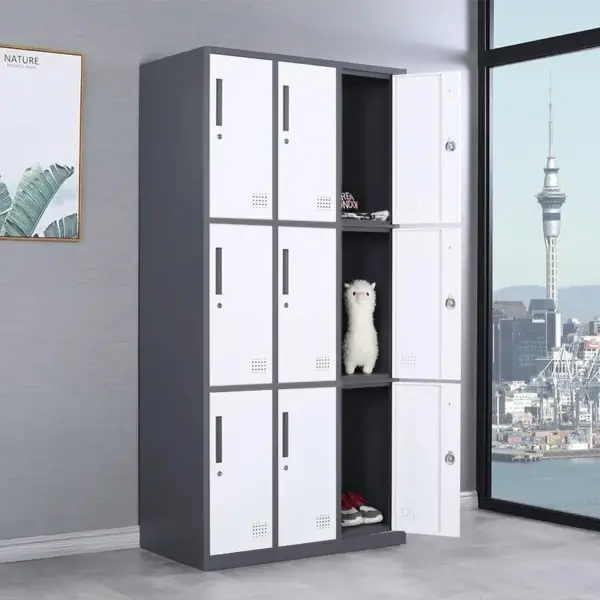 Metallic 9 Door Locker Cabinet