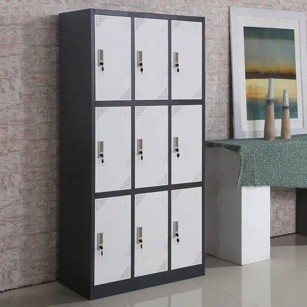 Metallic 9 Door Locker Cabinet