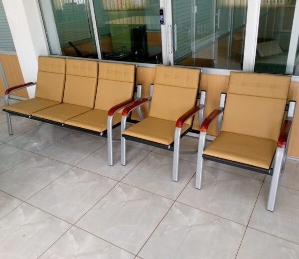 5-Seater Office Reception Bench