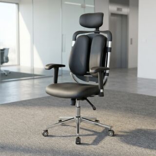 Kidney leather executive office chair with headrest for modern offices in Kenya