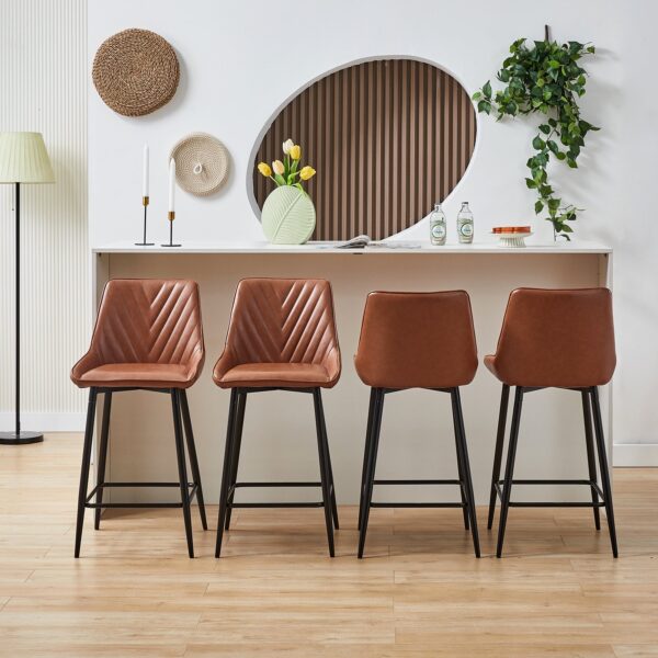 Counter Height Leather Bar Stool