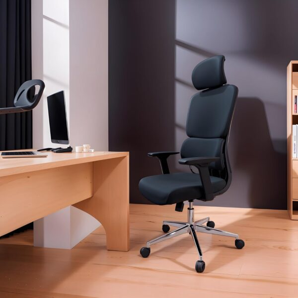 High-Back Ergonomic Office Chair With Lumbar Support