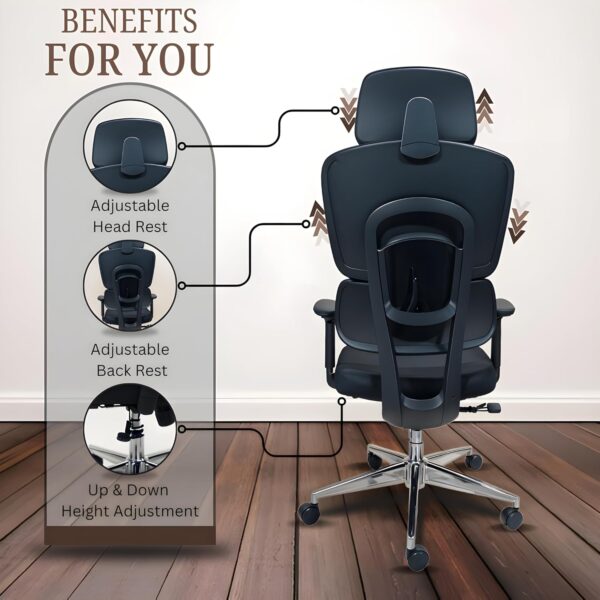 High-Back Ergonomic Office Chair With Lumbar Support