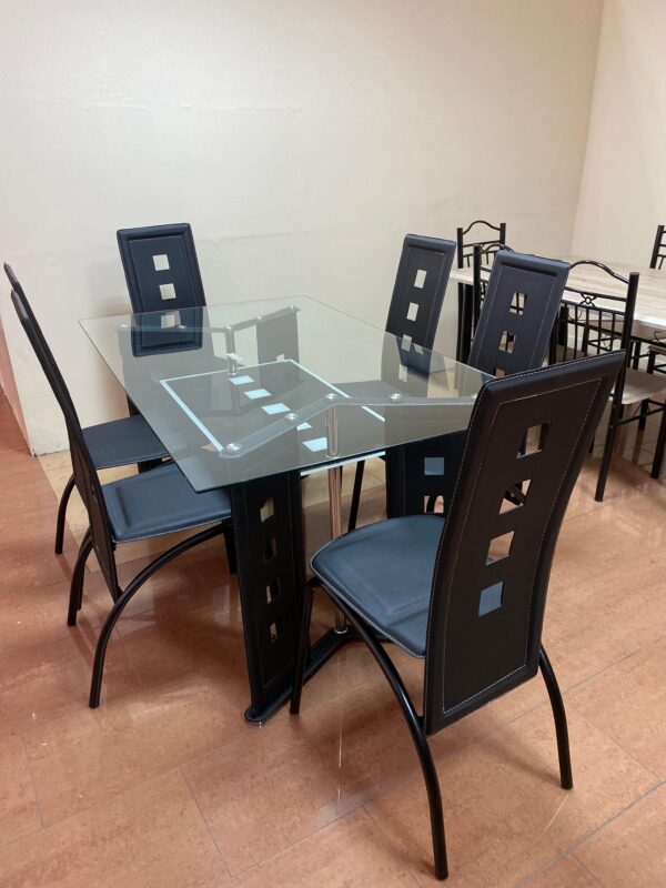 6-Seater Glass Dining Table