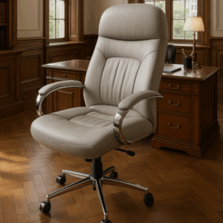 High-Back Luxury Leather Office Chair