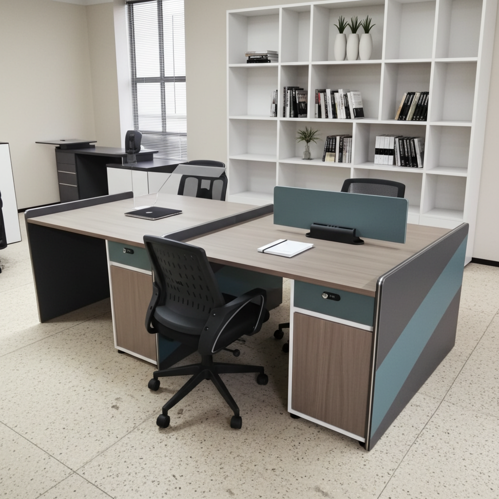 4-Person Modular Office Workstation